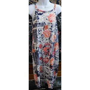 Love Brand Floral Print Strapless Midi Dress